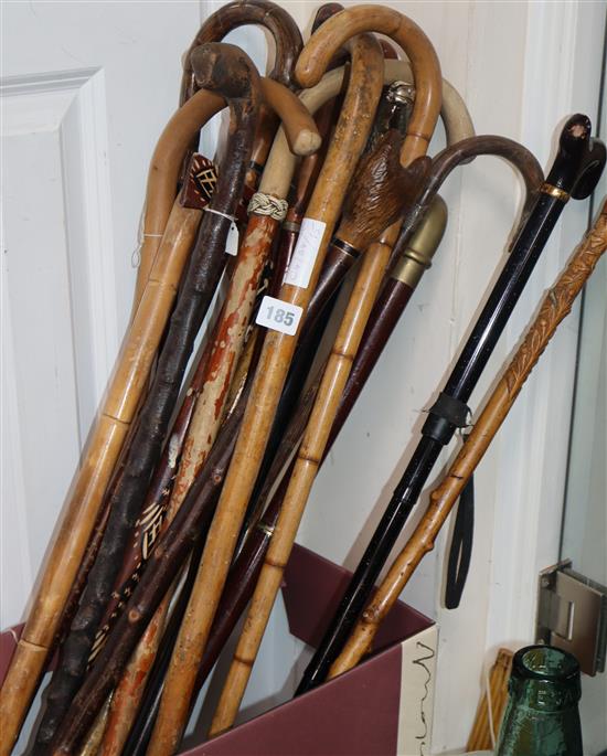 A quantity of walking sticks